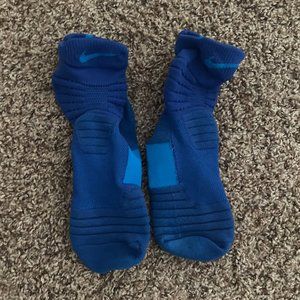 Nike Elite Men's Socks Blue 1/4 Length Size Large (9-12)